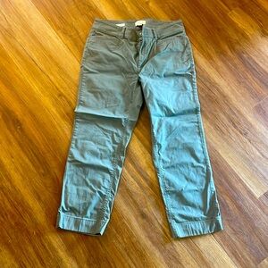 Straight crop loft green pants